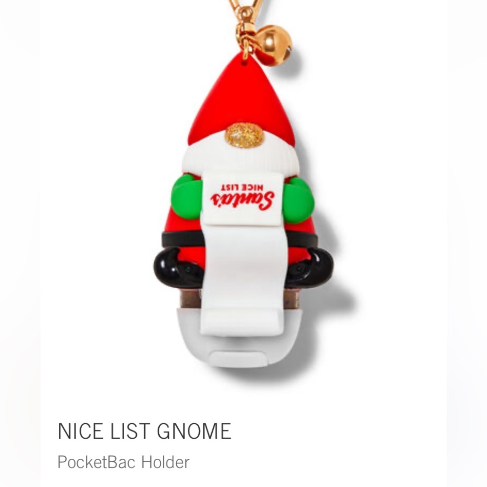 NWT ‼️Santa Nice List Gnome PocketBac Holder Bath & Body Works